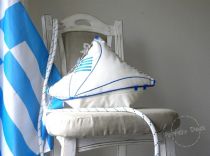 Greek Yacht Pillow Design by Daga